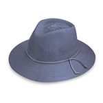 Wallaroo Hat Company – Women’s Victoria Fedora – UPF 50+ Sun Protection, Wide Brim, Packable Design and Adjustable Sizing for Medium Crown Sizes – Sun-Smart Hat for Everyday (Dusty Blue)