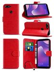 Samsung Galaxy S5 Cases, Premium Leather Wallet Case with Card Slots [Stand Case Cover Magnetic Closure] Leather Folio Case Samsung Galaxy S5 SM-G900F Phone Cover - Red