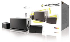 Thonet & Vander - LAUT 2.1 speaker set 60W RMS - UK Plug Version - Retro Design - Superb Sound, Can Be Used with Steepletone & Other Makes Of Music Centre - With a 3.5mm Sub-Woofer 3.5mm Jack Socket - TH-03540BL-UK