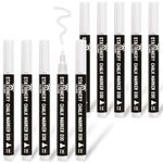 STATIONERY ISLAND Chalk Pens White, Chalk Markers for blackboard, Erasable Liquid Chalk Marker Pens Wipeable for Chalkboard, Window, Glass and mirror (10 White 3mm Nib)