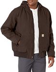 Carhartt Men's Loose Fit Washed Duck Insulated Active Jacket, Dark Brown, Large