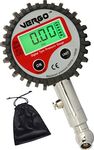 VERGO Digital tyre pressure gauge - Heavy Duty - 2.5 inch diameter head - Multiple Units- 0-14 Bar/0-200 PSI-Backlit LCD display-Adjustable Swivel-Pressure Hold & Reset Button-Car Truck Motorbike