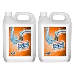 One Chem - Heavy Duty Sink and Drain Unblocker Gel - 2 x 5L - Powerful Formula- Drain Opener - Pipe Cleaner - Sink Unblocker