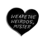 Black Brooch Pins “WE ARE THE WEIRDOS MISTER” Letter Halloween Brooches Badge Jewelry Excellent Quality and Popular, M, other gemstones