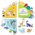 Lehoo Castle Baby Books 0-6 Months, 3 Pcs Baby Toys 6-12 Months, Tummy Time Sensory Toys for Babies, Animals Crinkle Books Baby, Newborn Infant Toys