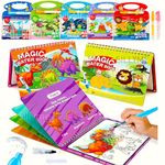 SILLYME 6Pcs Birthday Return Gifts For Kids Party - Magic Water Book For Kids - Water Painting Book - Coloring Drawing Painting Books Kit - Educational Toys - Quick Dry Doodle Art, Multicolor