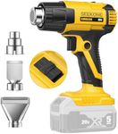 SEEKONE Cordless Heat Gun for Dewalt 20V Battery, Dual Temperature Settings 300°C and 550°C Fast Heating Hot Air Gun with 3 Nozzles for Shrink Tubing, Vinyl Wrap, Crafting, Electronics (No Battery)