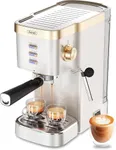 Gevi Espresso Machine 20 Bar High Pressure,Super Automatic Espresso Machines with Milk Frother Steam Wand,Cappuccino & Latte Maker with Volume Control for Home,Espresso Maker，Gift for Coffee Lover