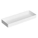 Amazon Basics Rectangular Plastic Organizer Half Accessory Tray, White