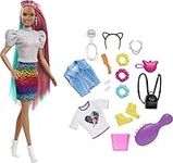 Barbie Leopard Rainbow Hair Doll (B