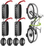 Housolution Swivel Bike Wall Mount, Vertical Bike Rack Wall Hanger, Bike Hangers for Garage, Mountain Bike Wall Mounts, Bicyckle Storage Rack for Garage, Holds up to 66lbs, Easy to Install (4 Pack)
