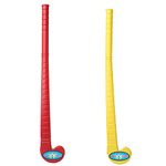 Glitter Collection Hockey Stick Set for Boys and Girls Bigger Size 68 cm Stick Pack of 2 Stick and 2 Ball Random Colour HCK002 (Red-Yellow)