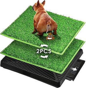 Hompet Hundeklo Hundetoilette Welpentoilette Trainingsunterlage, Indoor Hundetöpfchen, 2 PCS Hunde Training Rasenmatte für Kleine Hunde Grosse Hunde ältere 63 x 51 x 7cm