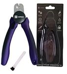 Q-Aspect- Dog Nail Clippers For Medium To Large Breeds. With Safety Guard, Safety Lock, Non-Slip Ergonomic Handle And Built In Nail File. Cutters For Nails And Claws (Blue/Black)