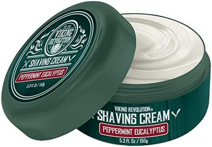 Luxury Shaving Cream Peppermint & Eucalyptus Scent - Soft, Smooth & Silky Shaving Soap - Rich Lather for the Smoothest Shave - 5.3oz