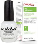 Probelle Nail Hardener Formula 1 - Repair Damaged Nails, Extra Strong Nail Growth Treatment For Brittle Nails, Grows and Restores Soft, Weak Nails, Aids Splitting, Breaking, Peeling Nails, Sheer White