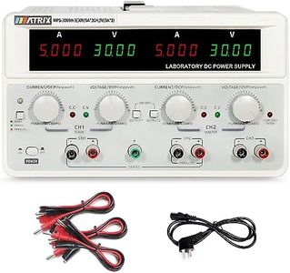 MATRIX Triple Linear DC Power Supply 30V 5A 315W, Adjustable DC Power Supply Variable 10mV/1mA with Low Ripple, Benchtop DC Power Supply with 4 Digits Display Series and Parallel Mode, MPS-3005H-3