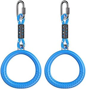 Dolibest 2 Pack of Ninja Gymnastic Rings, Monkey Ring Outdoor Backyard Ninja Accessories Set, Obstacle Course for Training for Kids,1000LB Capacity