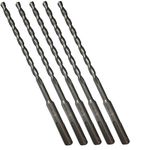 UK Drills - SDS Plus Hammer Drill Bit - Tungsten Carbide Tip, Fully Hardened Tool - To Be Used in Granite, Concrete & Masonry - 6.5mm x 210mm (Pack of 5)