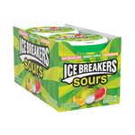 ICE BREAKERS Sours Mints, (Green Apple, Tangerine, and Watermelon), 1.5 Ounce Container (Pack of 8)