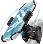 Bike Phone Mount Holder: Best Universal Handlebar Cradle All Cell Phones & Bikes. Clamp Fits Road Motorcycle & Mountain Bicycle Handlebars. Cycling Accessories iPhone X 8 7 6 Plus Galaxy ETC.