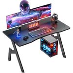 DLONGONE Gaming Desk 80 x 50cm, Computer Gaming Desk, Gaming PC Desk for Home Office, Gaming Table, Simple Assembly, Black