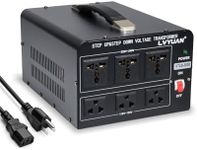 LVYUAN 3000 Watt Voltage Converter Transformer Heavy Duty Step Up/Down AC 110V/120V/220V/240V Power Converter with 3 US Outlets, 3 Universal Outlets, Resettable Circuit Breaker Protection
