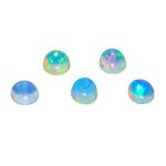 InfinityGemsArt 5pcs, 8x6mm Oval, Ultra Fire Striking Mix Fire Natural Ethiopian Opal Cabochon Gemstone, October Birthstone, Energy Healing Stones, Wholesale Bulk Pack, Loose Crystal, Polished Gemstones, Jewelry Making Supply