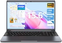 SGIN 15.6" FHD 1920X1080 Screen Laptop, High Performance Quad-Core Celeron N5095 Processors, 12GB DDR4 512GB SSD Computers Laptop, 2.4G/5G WiFi, Bluetooth 4.2, Webcam(Gray)