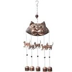 VP Home 20" H Fancy Cat Wind Chimes for Outside Unique Cat Memorial Windchime for Outdoor Decoration and Garden Decor Cat Chimes are for Women, Mom, Grandma, Unisex