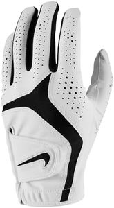 Nike Men's Dura Feel Golf Glove White, Left Hand, Large