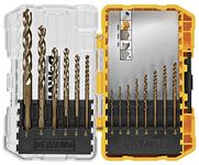 DEWALT Cobalt Alloy Steel Drill Bit Set with Pilot Point, 14-Piece (DWA1240) , 1 Pack