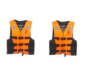 VBM Life Jacket Pack of 2 Adult-Kids (Free Size) Swim Boating Vest Life Jacket Snorkeling Floating Swimming Surfing Water Sports Life Saving Jacket, Personal Flotation Safety Vest with Whistle