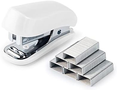Deli Stapler, 20-50 Sheets Capacity with Staples and Staple Remover Set, Desk Stapler Office Staplers (White-1, 20 Sheet)