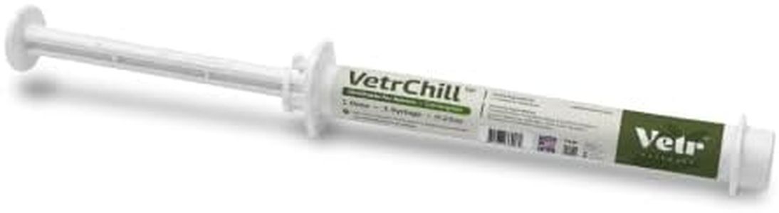 VetrChill Calming Gel for Horses - Apple Flavored Oral Supplement with L-Theanine and Melatonin - Supports Relaxation and Focus - Single Tube - Vet-Formulated in USA