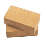 Vedam Cork Yoga Block, Set of 2, High Density, Non-Slippery, Light Weight, Odour-Resistant and Moisture Proof