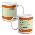 Yellow Spade Design Ltd. Yellow Spade Design Personalised British Rail Ticket Mug