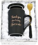 YHRJWN - Thank You Gifts - Thank You for Being Awesome Mug - Inspirational Birthday Gifts for Friends Men Women, Thank You Gifts for Friends, Coworker Leaving, Employee Appreciation, Assistant, 14Oz