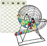 GSE Games & Sports Expert Professional Bingo Game Set with Jumbo Bingo Cage, 1.5" Bingo Balls, Bingo Master Board. Great for Large Groups, Bingo Halls, Parties, Bingo Game Night