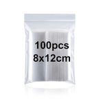 Sealable Plastic Bags Grip Seal Bags 100 Pcs 8x12cm/3.1x4.7in Ziplock Bags Resealable Clear Plastic Bags Small Little Plastic Bags Tiny Transparent Polythene Pouches For Beads Jewellery Food Candies