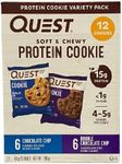 Quest Protein Cookie Variety Pack Chocolate Chip & Double Chocolate Chip 12 Cookies