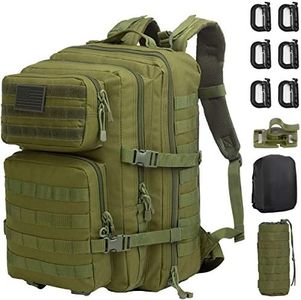 GZ XINXING Military Tactical Backpack Army 3 Day Assault Pack Molle Bug out Bag Backpacks For Men, Green, Large, Daypack Backpacks