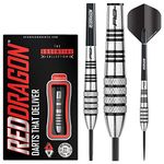 RED DRAGON Sidewinder: 27g Flightmaster - Tungsten Steel Darts Set with Flights and Stems