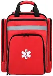 MYDAYS OUTDOOR First Aid Medical Backpack,First Aid Backpack Empty,EMS EMT First Aid Bag Empty,Emergency Medical Bag,Trauma Bag for Camping,Hiking,Outdoor Travel(Red)