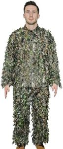QuikCamo 3D Leafy Suit for Men Turkey Hunting Camo Ghillie Suit, Airsoft Gilly Suit, Paintball Gilley Suite, Birdwatching Leaf Suit (NWTF Mossy Oak Obsession, L/XL)