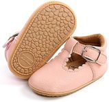 RVROVIC Baby Girl Moccasins Princess Sparkly Mary Jane Dresses Shoes Premium Lightweight Soft Sole Crib Shoes Toddler Shoes(6-12 Months Infant,A1-Pink)