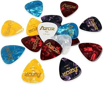AZOR Celluloid Guitar Picks 18 Pack Includes Thin, Medium & Heavy & Extra Heavy for Acoustic Guitar Electric Guitar Ukulele
