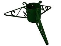 Garden Pride Christmas Tree Stand - 6" Base - Metal - Solid Steel - Plastic Coated (Green)