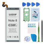 LOZOP for Galaxy Note 8 Battery Replacement, High Capacity Replacement Battery for Galaxy Note 8 SM-N950U/U1/F/N/W and Other All N950 Models with Repair Tools Kit and User Manual