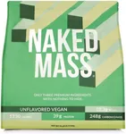 NAKED Vegan Mass - Natural Vegan Weight Gainer Protein Powder - 1,230 Calories, Non-GMO, Soy & Gluten Free, No Artificial Ingredients - 12LB Bulk - 17 Servings